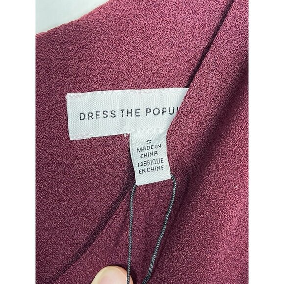 NEW Dress The Population Women's Sandra Plunging Thick Strap Solid Gown - Small‌ - Picture 6 of 8